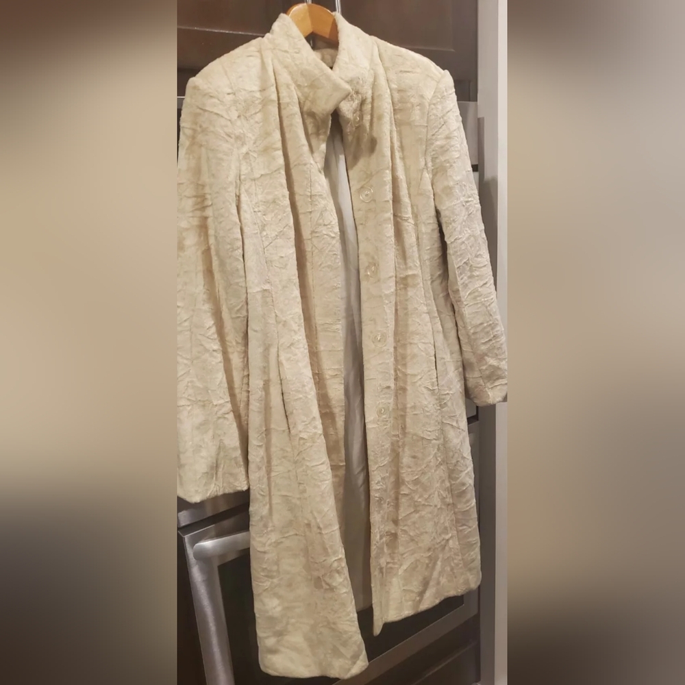 Vintage Alpine Studio Brown Tan Creme Coat Large